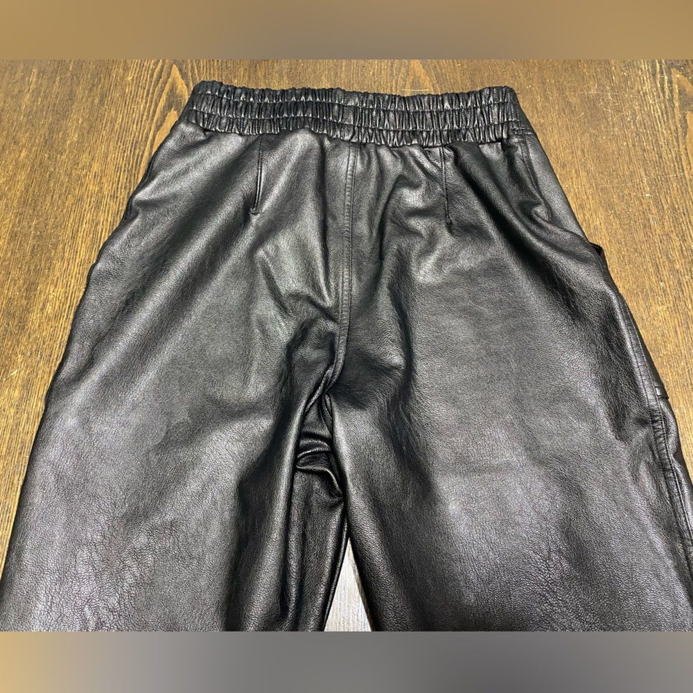 Spanx by Sarah Blakely Faux Leather Joggers Elastic Waist Size Small - Picture 5 of 10